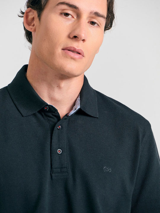 Polo Short Sleeve Black Blouse