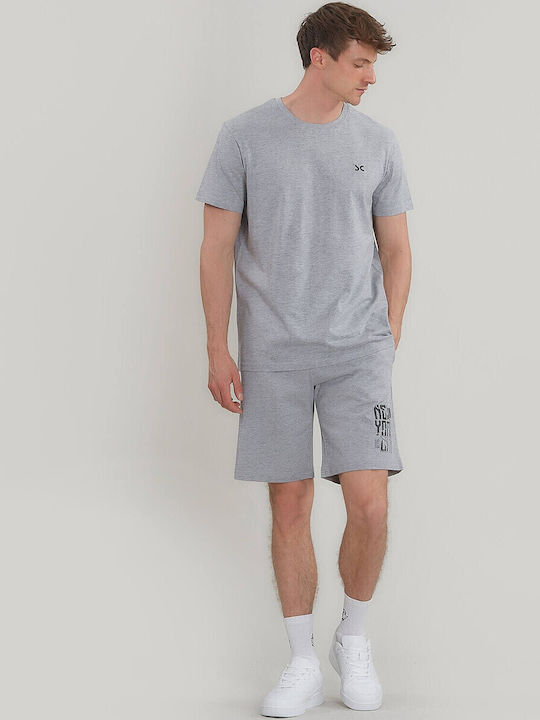 Tricou Md Grey Mel/black