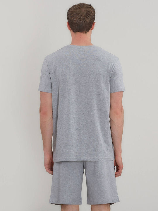 Tricou Md Grey Mel/black