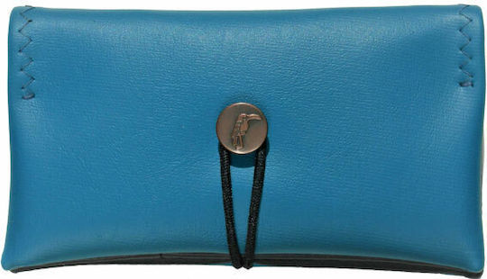 Simona Tobacco Pouch With Snap Closure Turquoise