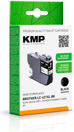 KMP Compatible Inkjet Printer Ink Brother LC421XLBK 14ml Black 1pcs