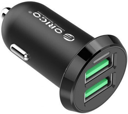 Orico Încărcător Auto Cu Mufă De Brichetă 17W 2.4A Cu Porturi 2xUSB-A Culoare Neagră