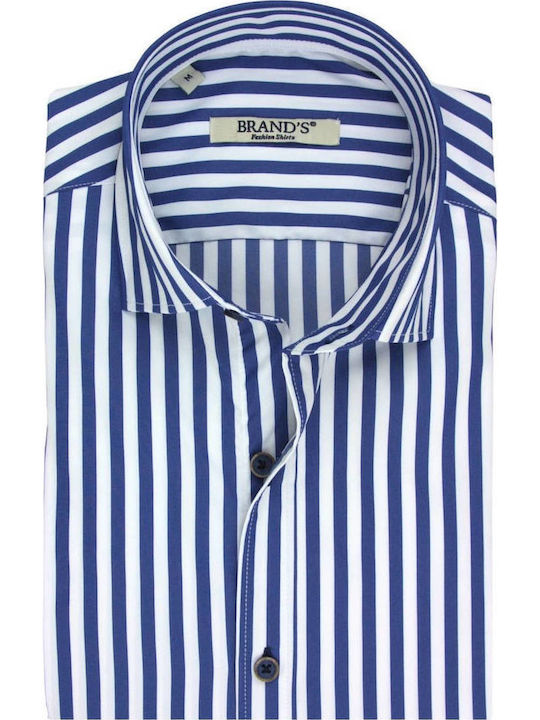 Langärmlig Hemd Gestreift Blue-white