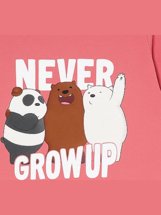Παιδική Μπλούζα Μακρυμάνικη Ροζ We Bare Bears