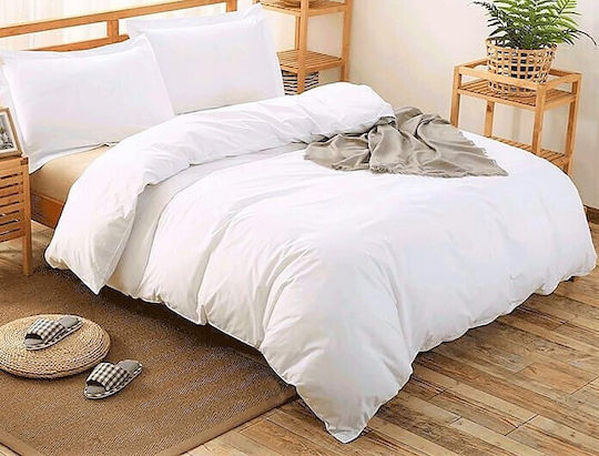 Kotonia Home Pătură de Hotel Alb Dublu 200x220cm Bumbac 1buc