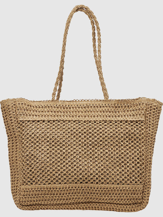 Verde Geantă De Plajă Din Wicker Neagră