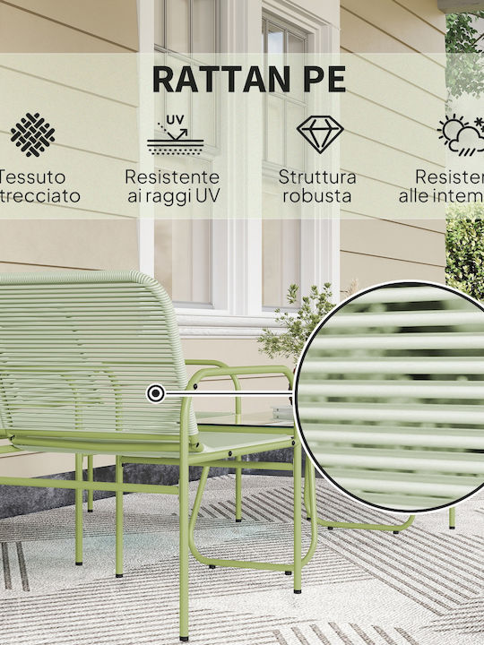 Outsunny Garten- und Outdoor-Möbelsets Wohnzimmer Typsatz 4 Stück Grün