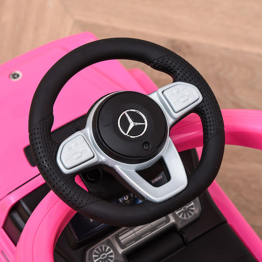 HomCom Ride On Car with Parental Handle for 12+ Months Pink