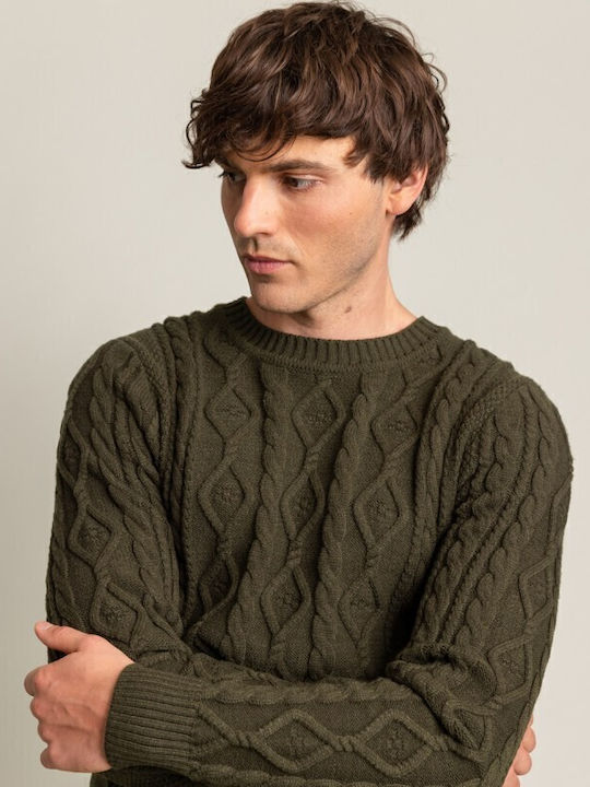 Langarm-Pullover Khaki