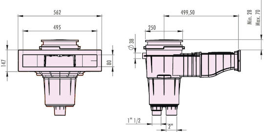 Norm Super Skimmer Протяжение Liner 17.5 лтс