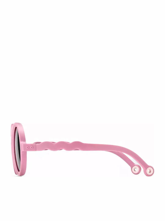 Olivio & Co Round Kids Sunglasses with Polarized Pink Lens for 3+ Years