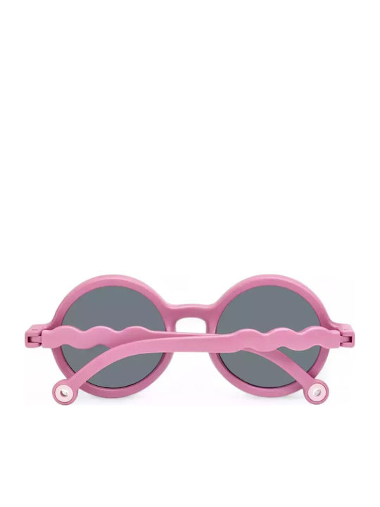 Olivio & Co Round Kids Sunglasses with Polarized Pink Lens for 3+ Years