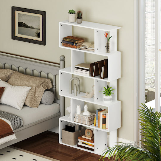 Bibliotecă Albă 80x24x159 cm