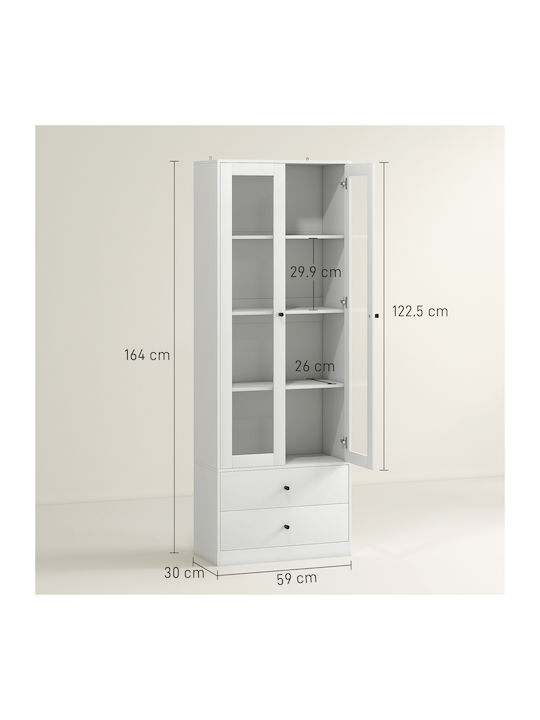 Kitchen Floor Drawer Unit White 59x30x164cm