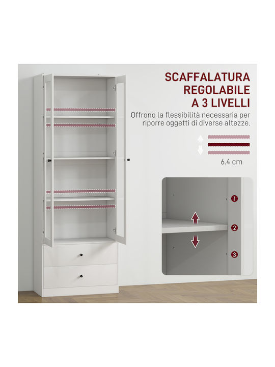 Kitchen Floor Drawer Unit White 59x30x164cm