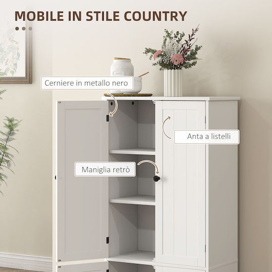 Kitchen Floor Drawer Unit White 58.2x30x123cm