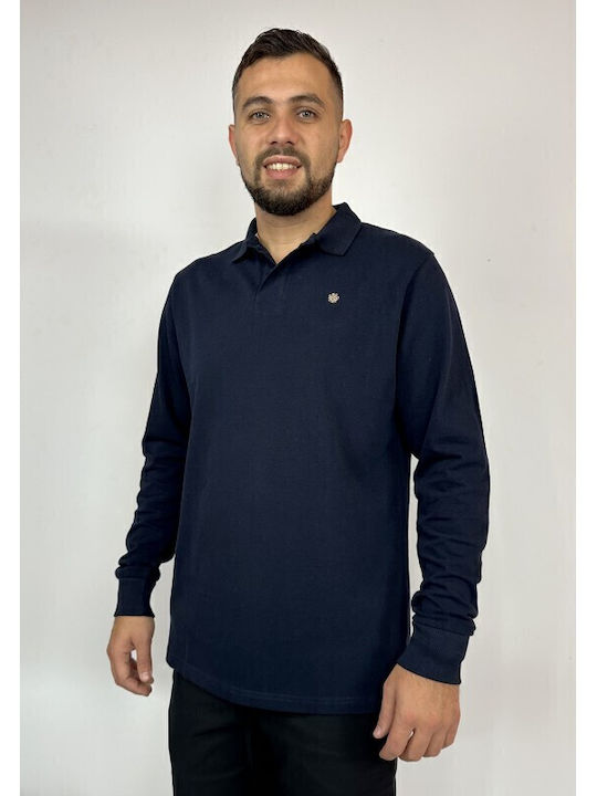 Polo Langarmbluse Blue Navy