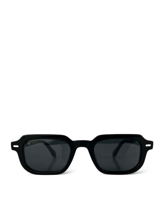 Red Raven Unisex Γυαλιά Ηλίου με Μαύρο Κοκκάλινο Σκελετό και Μαύρο Φακό 47577590759758