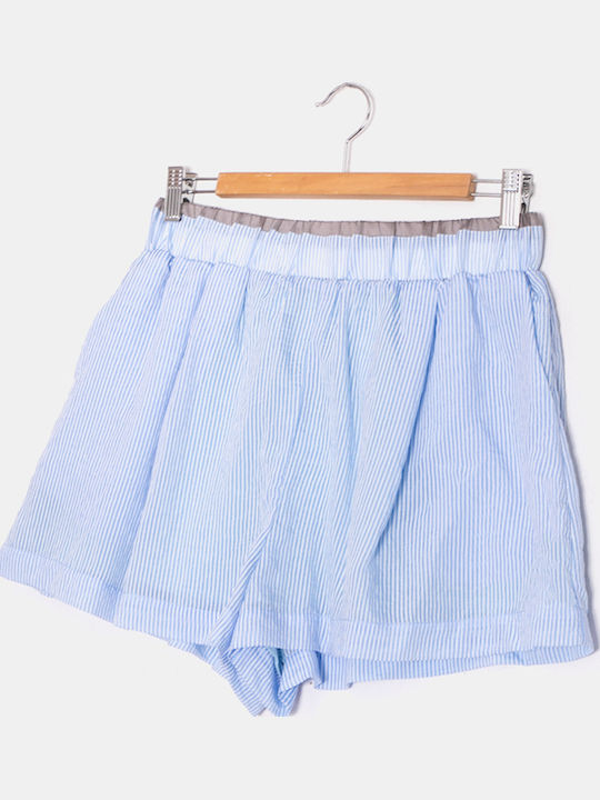 Ψηλόμεσο Shorts Lumina Ριγέ Γαλάζιο Γαλάζιο