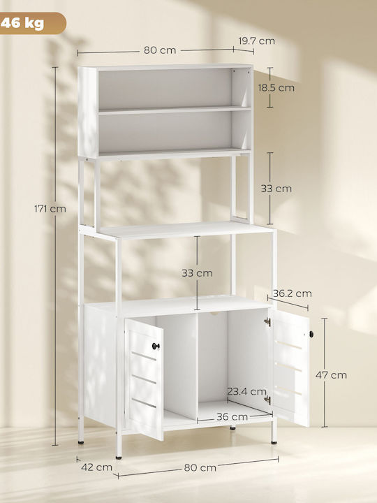 HomCom Συρταριέρα Λευκή 80x42x171cm