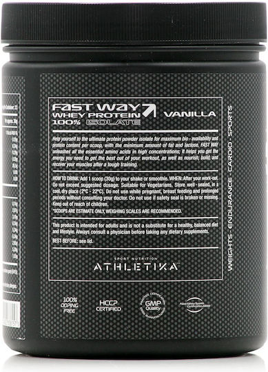 Athletika Sport Nutrition Fast Way Protein Molke mit Geschmack Vanille 700gr