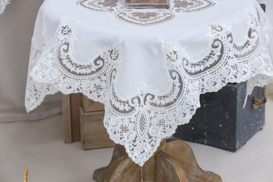 Liolios Home Σετ 3τμχ Pls-7b027 με Κέντημα White