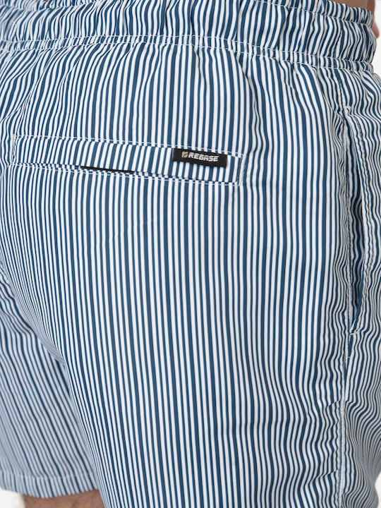 Men's Swimwear Shorts Blue-White Striped