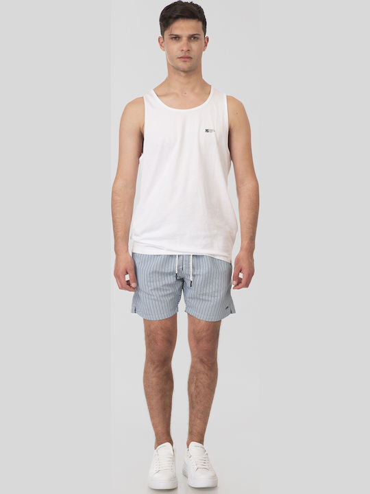 Men's Swimwear Shorts Blue-White Striped