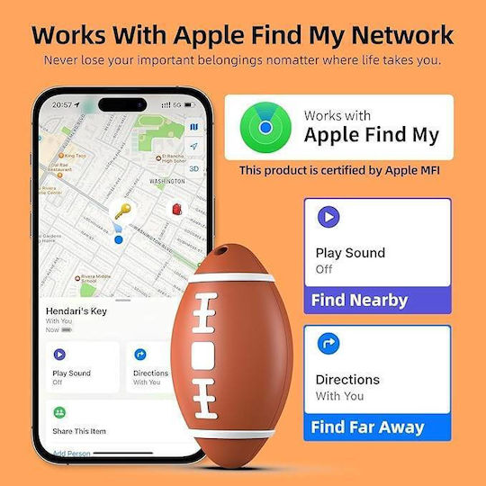 Loshall F06 Apple Find My Καφέ