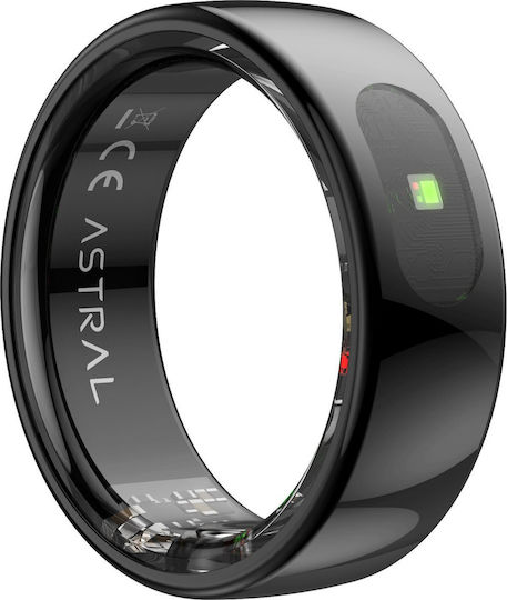 Forever Astral SR-100 Smart Ring 18.3mm Αδιάβροχο με Παλμογράφο Μαύρο