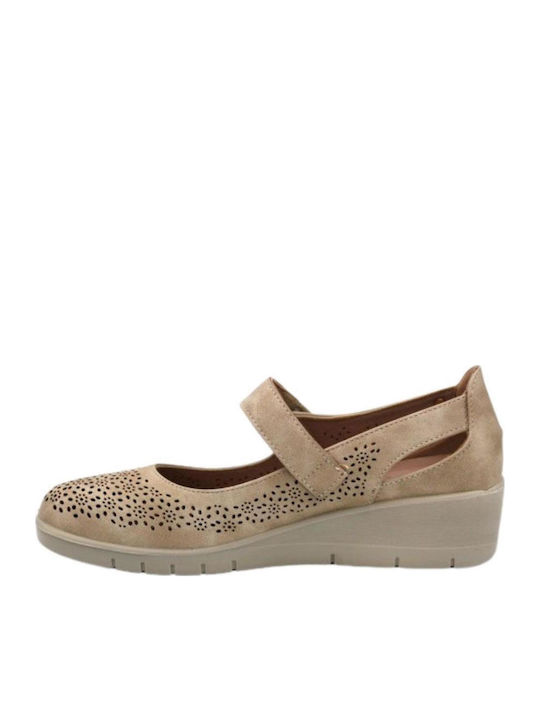 Damen Mokassins in Beige Farbe