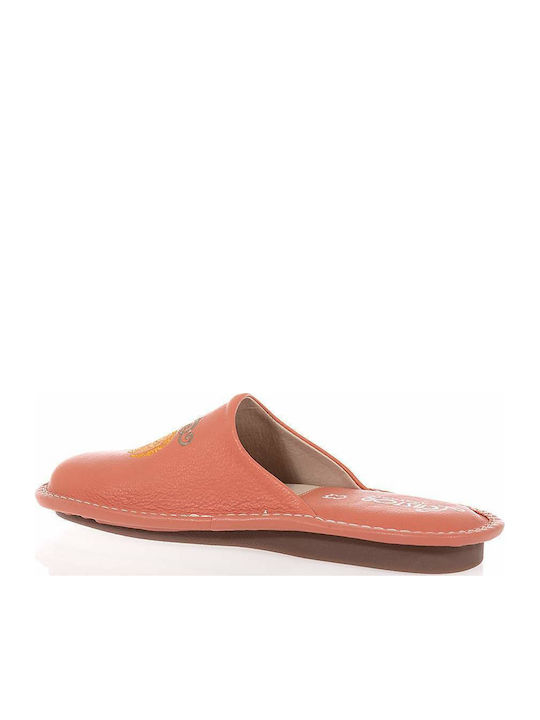Castor Anatomic Anatomical Leather Slippers Orange