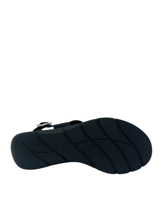 Women's Flat Sandals Anatomic Flatforms in Black Color