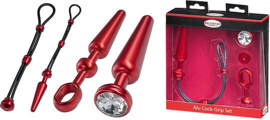 Malesation Alu-cock-grip Set Mittel Rot