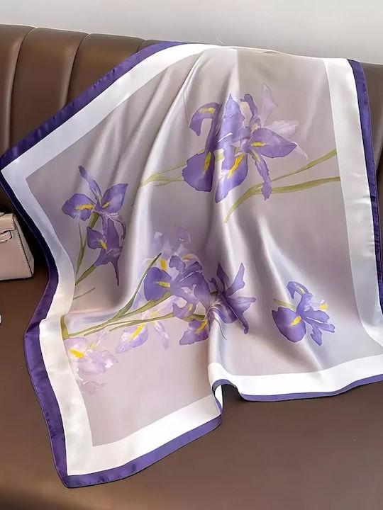 By Queen Γυναικείο Μαντήλι Ίριδες Purple