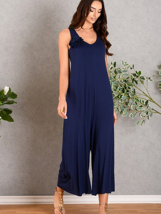 Women's Sleeveless One-piece Suit Blue