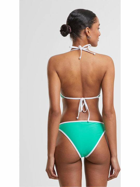 Bikini Triunghi Froggreen/white