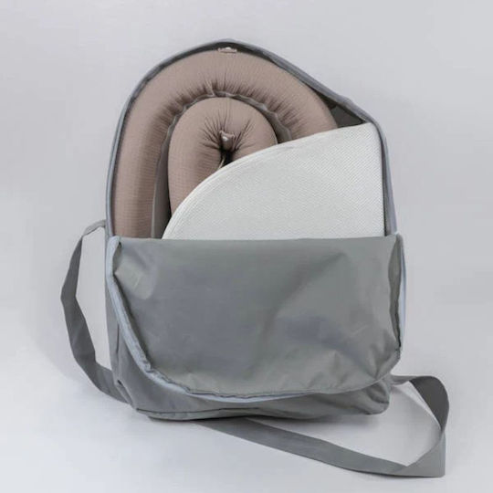 Bamboom Pernă pentru bebeluși în formă de cuib Grigio 05 56x90buc