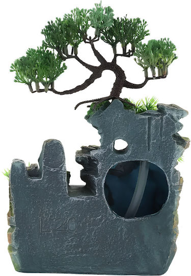 Bonsai Feng Shui Resteq Garten Dekoration Wasserfall mit Beleuchtung Nebel