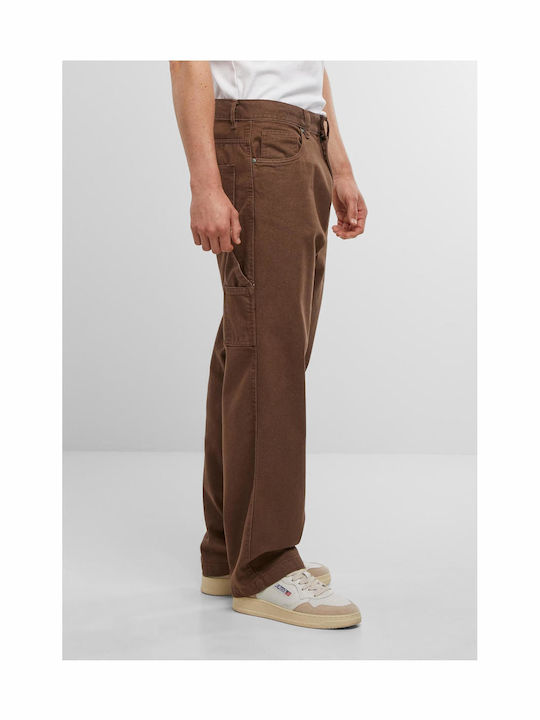 Herren Jeanshose mit Loose Gerade Passform Brown
