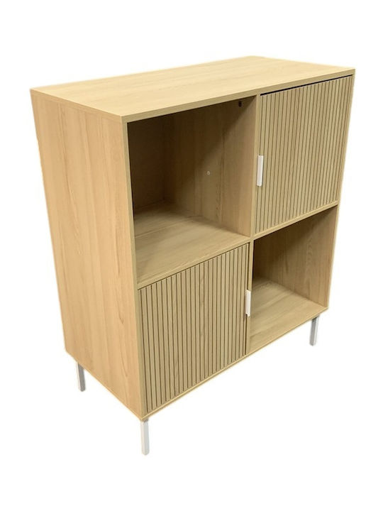 Μπουφές Haptic 2d από Ξύλο & Μέταλλο Μπεζ 80x40x85cm