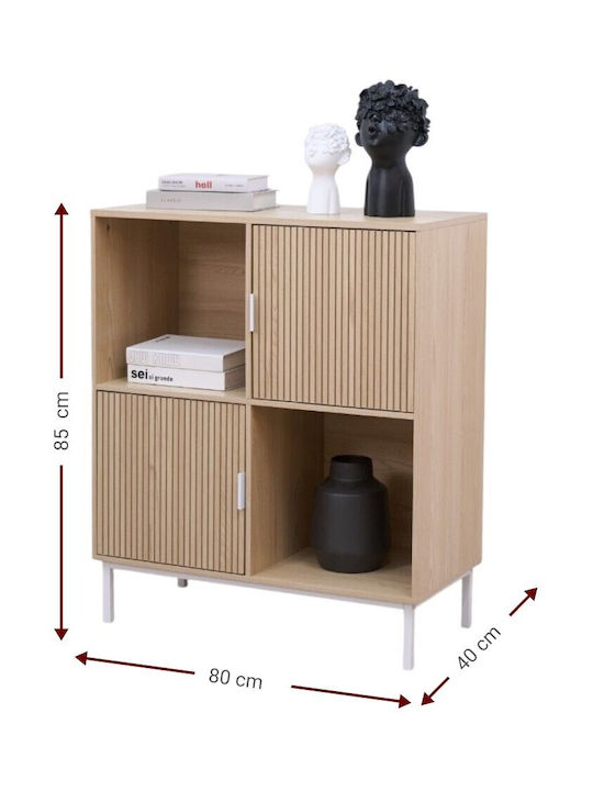 Μπουφές Haptic 2d από Ξύλο & Μέταλλο Μπεζ 80x40x85cm