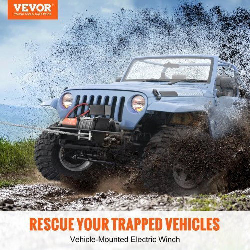 Vevor Ηλεκτρικός Εργάτης Αυτοκινήτου 4x4 12V με Δυνατότητα Έλξης 2045kg