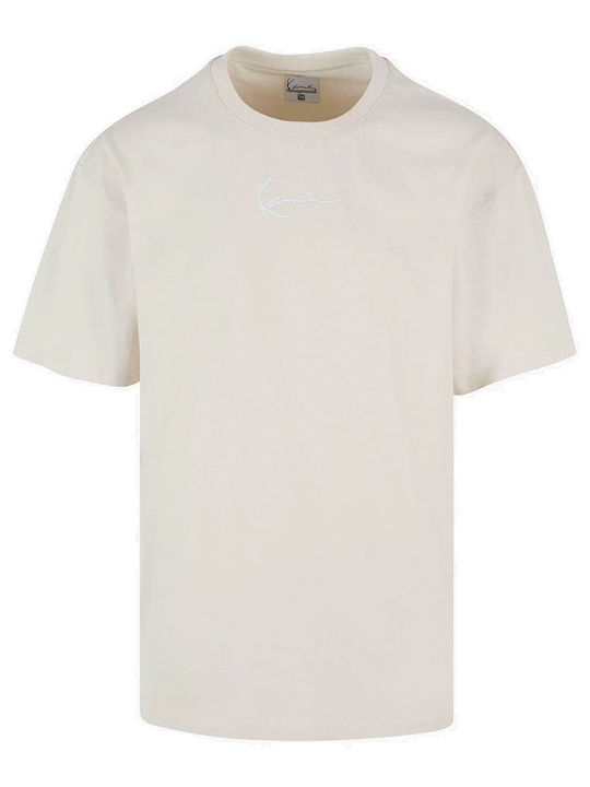 Small Signature T-shirt Off-white, Μπεζ