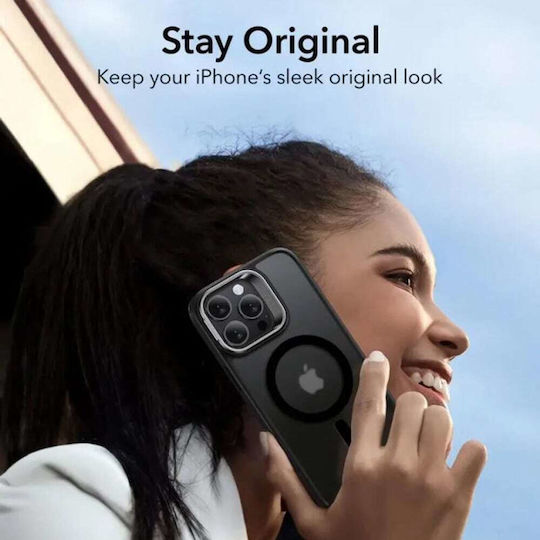 ESR Classic Hybrid HaloLock Kickstand Umschlag Rückseite Metallisch 1.3mm Schwarz (iPhone 17 Pro / iPhone 16 Pro)