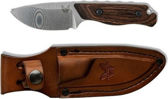 Benchmade Hidden Canyon Hunter Cuțit Maro în Husă Din Piele