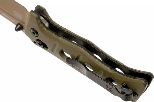 Benchmade Sibert Mini Adamas Taschenmesser Khaki in Scheide
