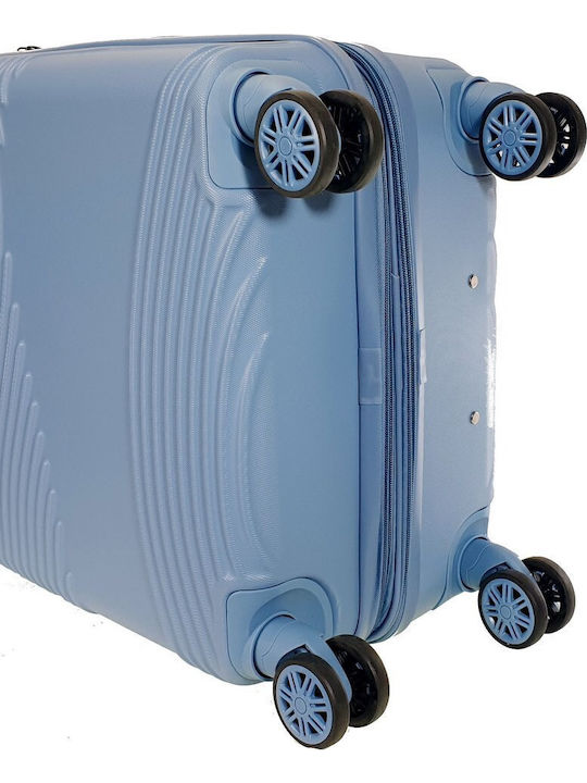 Bartuggi Medium Hard Light Blue Travel Suitcase with 4 Wheels Height 67cm
