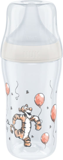 Nuk Пластмасово Бебешко Шише Winnie Pooh Perfect Match Против Колики със Силиконов Биберон за 3+ месеци White 260мл