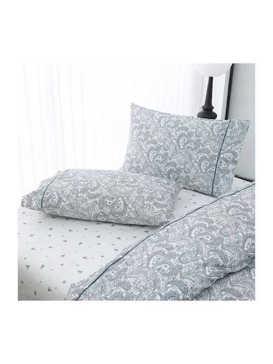 Liolios Home Σετ Σεντόνια Υπέρδιπλα 245x270εκ. Μπλε (4τμχ)